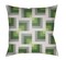 Tiwari Home 18" Moss Green and Gray Geometric Square Throw Pillow Cover